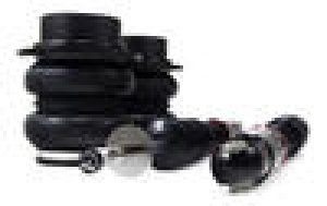 Acura ILX Air Suspension Kit - Rear - Air Lift - 30-Level Damping Adjustable Monotube, Threaded Body Shock - Black Chromed with Red Accents - `13-`15